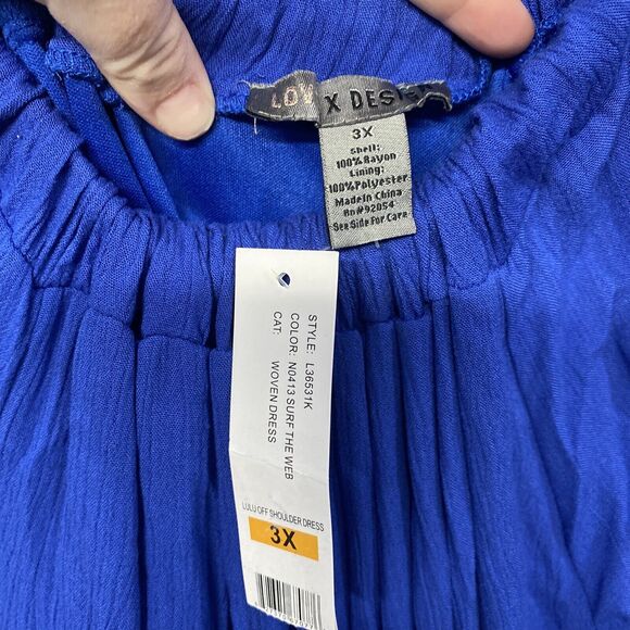 Lulu Off the Shoulder Maxi Dress Love By Design NWT-  size 3X Missing Tie (b23) - Picture 3 of 6